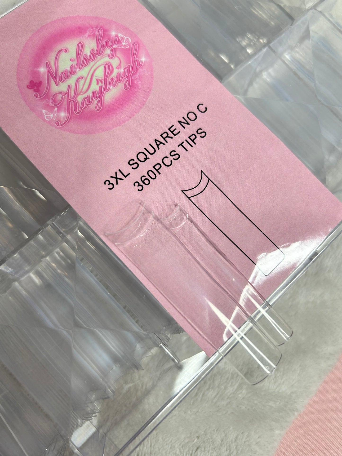 3XL Square (Non-C Curve) Nail Tips